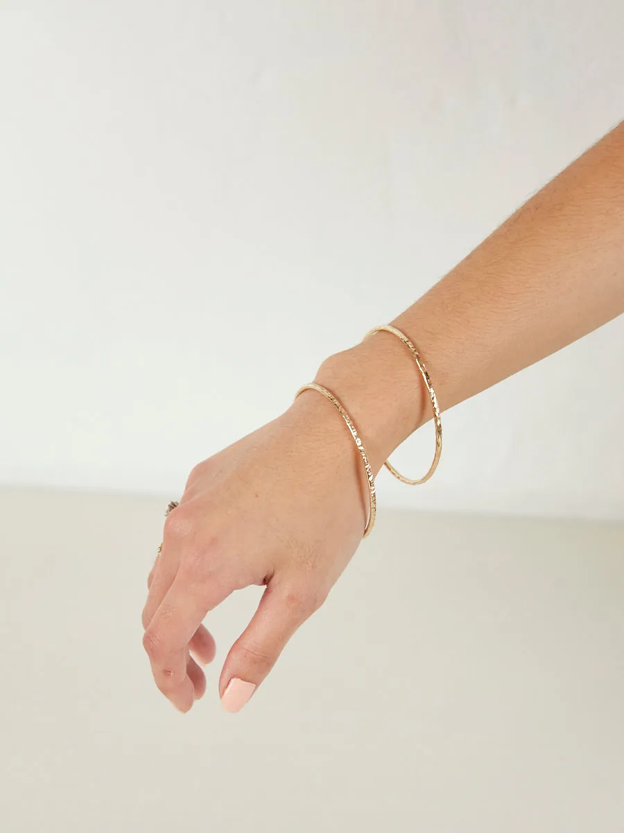 14k Rolled Gold Bangle (all finishes)