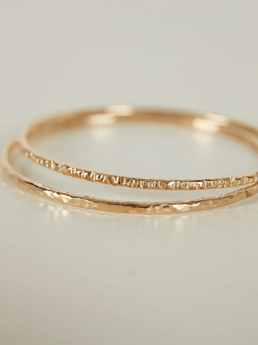 14k Rolled Gold Bangle (all finishes)