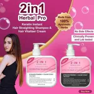 2 in 1 Herbal Pro Hair Shampoo & Cream (Pack of 2)
