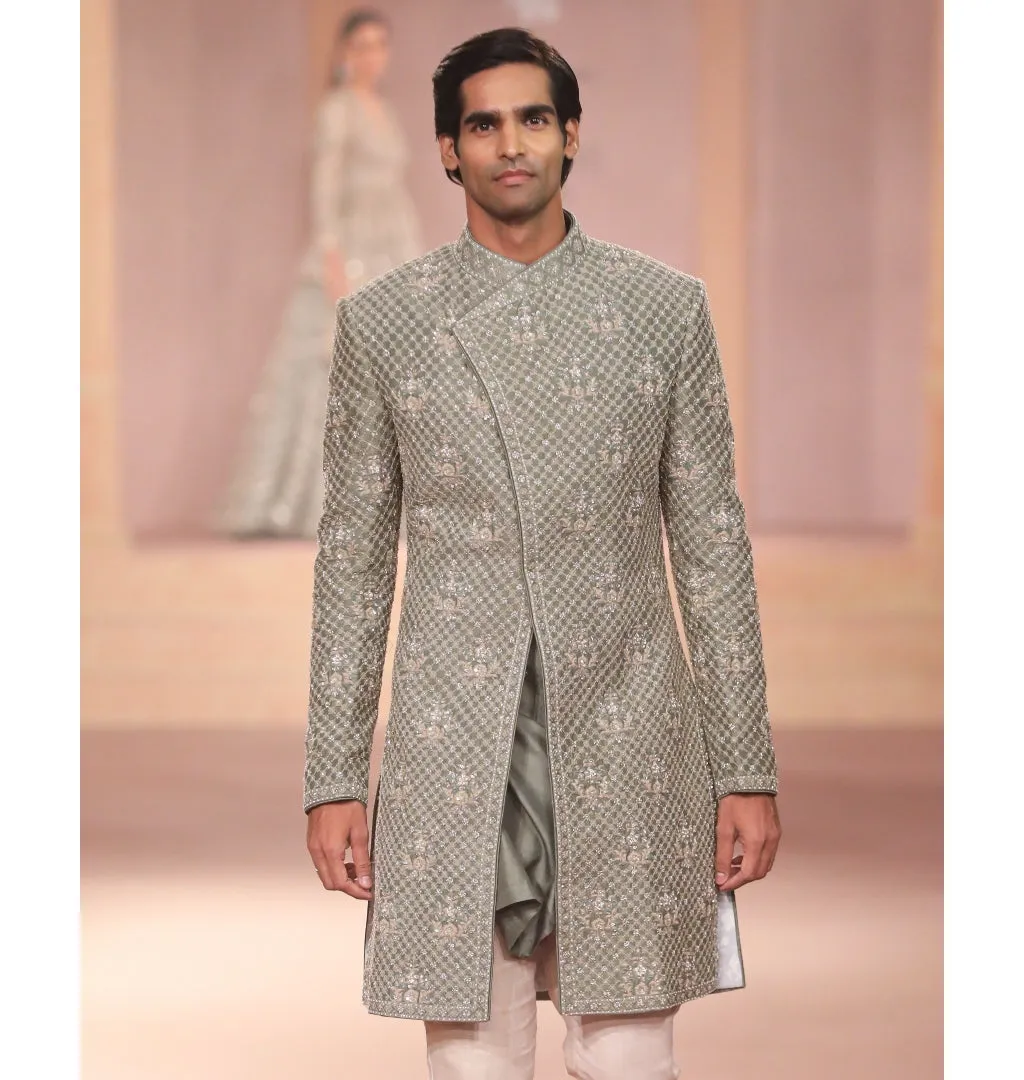 Anand Mint Sherwani Set