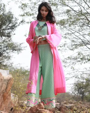 Bagh Pink Jacket Set