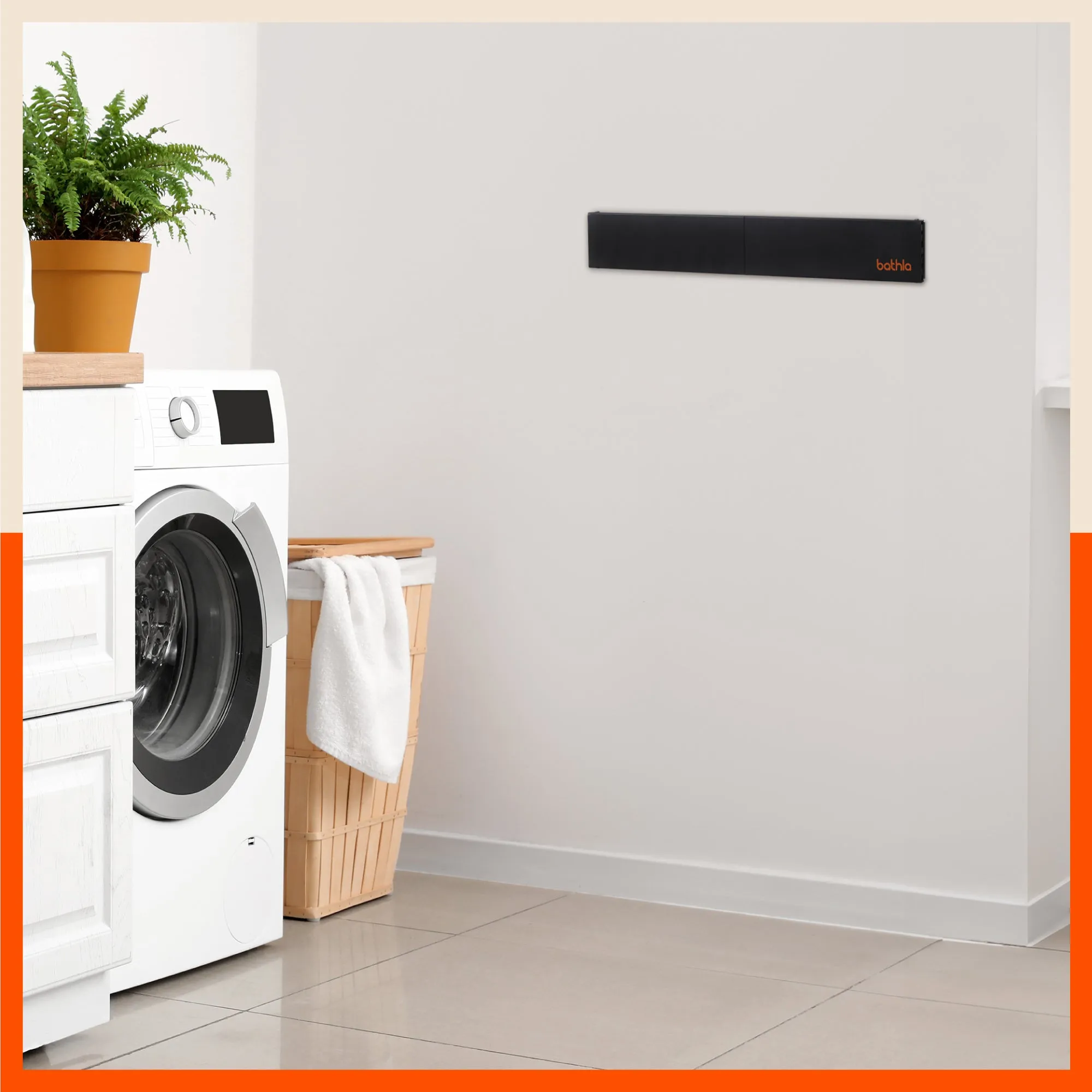 Bathla Mobidry Eze Wall Mounted Clothes Drying Rack | Black