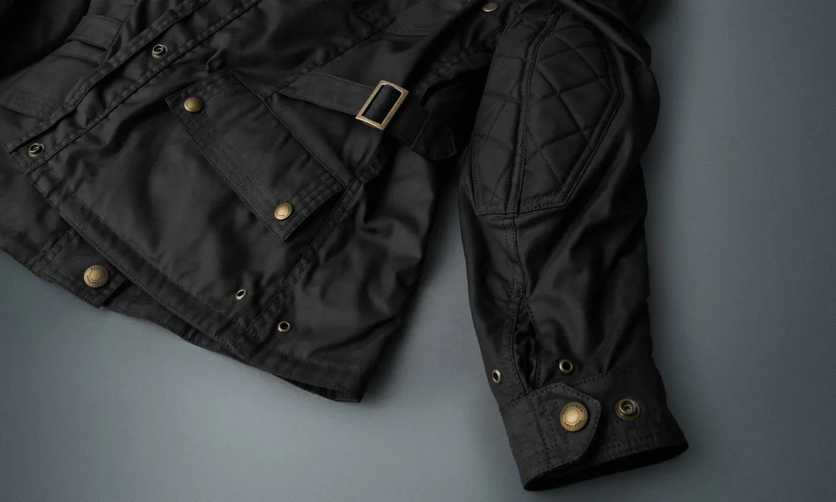 BELSTAFF PHILLIS 2.0 WOMENS WAX COTTON MOTORCYCLE JACKET - BLACK