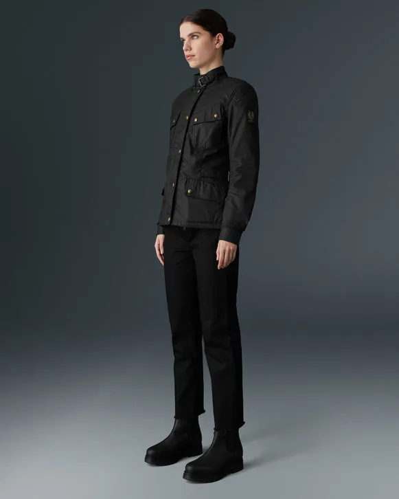 BELSTAFF PHILLIS 2.0 WOMENS WAX COTTON MOTORCYCLE JACKET - BLACK