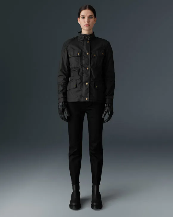 BELSTAFF PHILLIS 2.0 WOMENS WAX COTTON MOTORCYCLE JACKET - BLACK