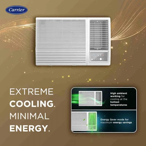 Carrier 19K ESTRELLA FXI (CIW19EC5R35F0) 1.5Ton 5 Star Window Inverter AC (Copper, Dust Filter & Turbo Mode, White)