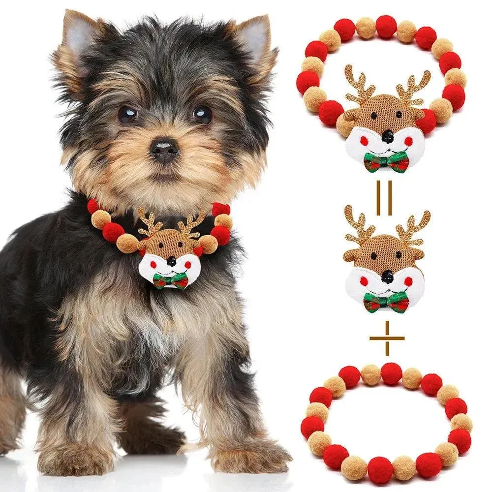 Christmas Dog Collar Necklace with Bowties 20pcs