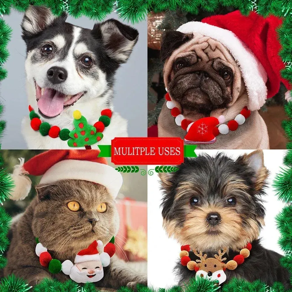 Christmas Dog Collar Necklace with Bowties 20pcs