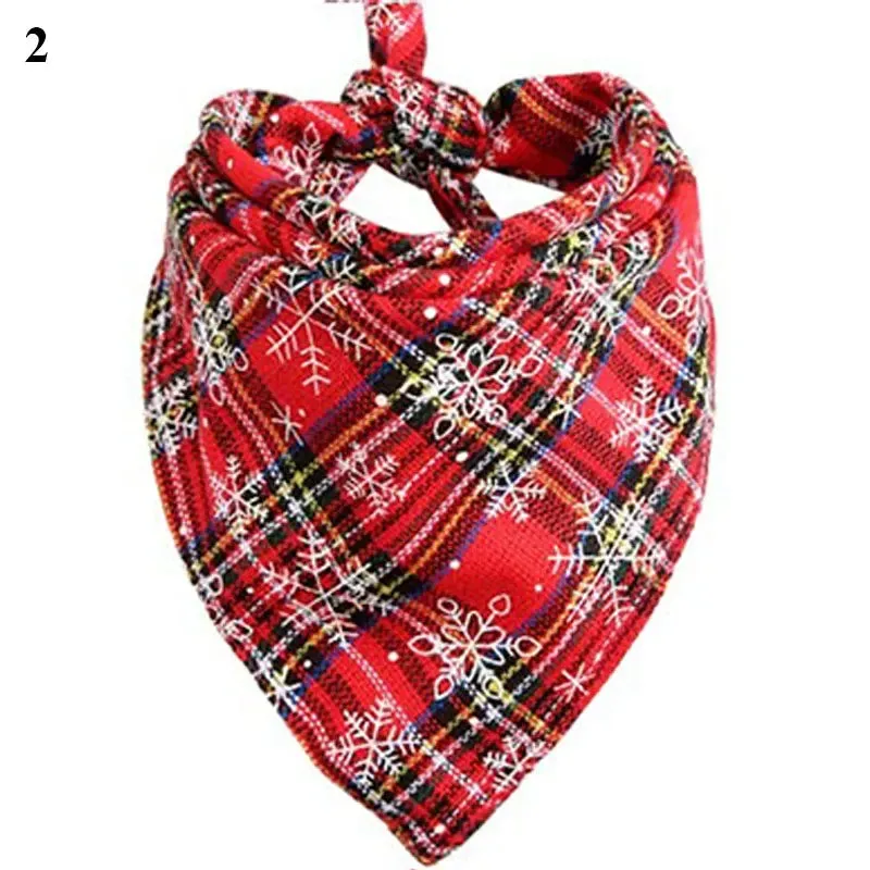 Christmas Snowflake Cotton Bandana for Large Dogs
