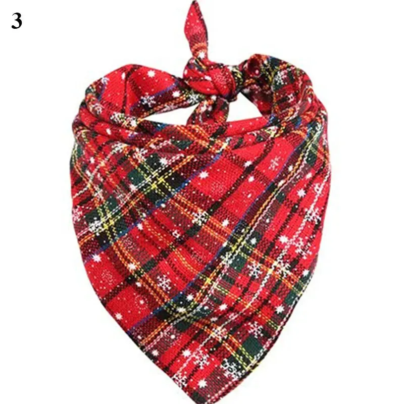 Christmas Snowflake Cotton Bandana for Large Dogs