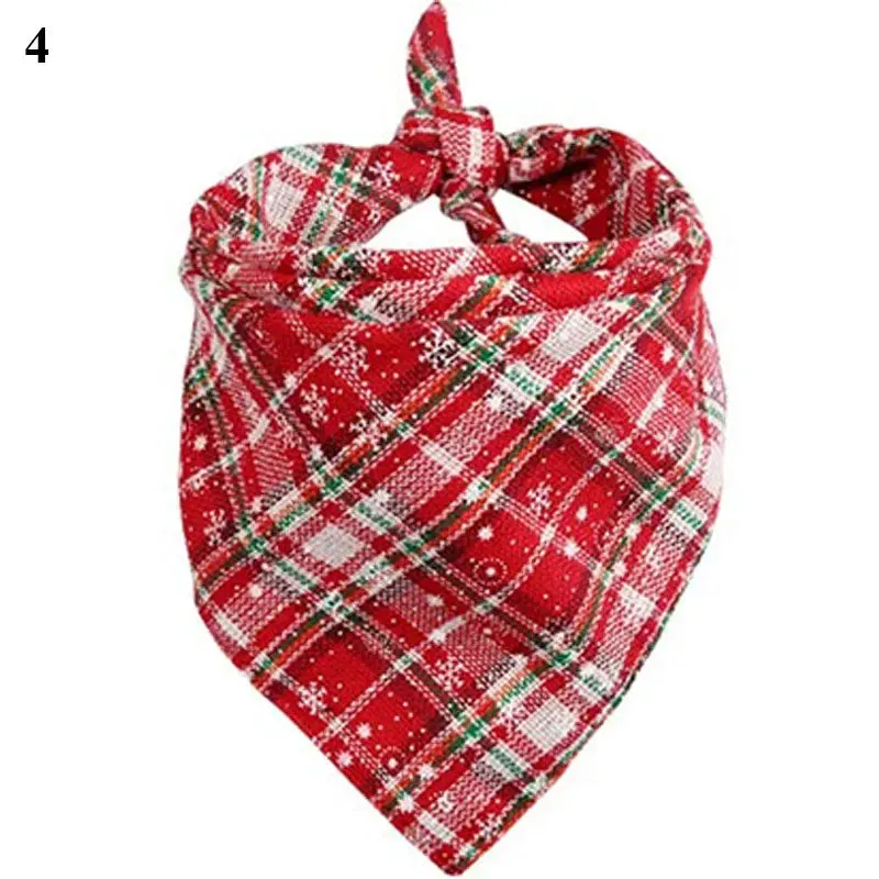 Christmas Snowflake Cotton Bandana for Large Dogs