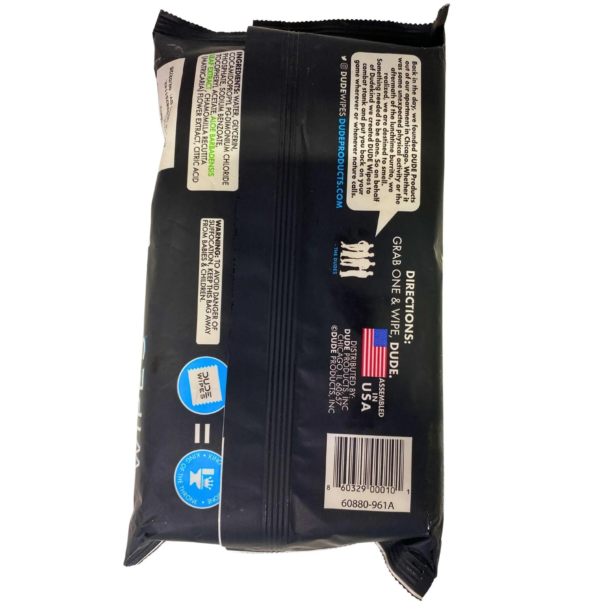 Dude Wipes XL Wipes Fragrance Free (30 Pcs Lot)