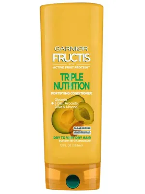 Garnier Fructis Triple Nutrition Conditioner, Dry to Very Dry Hair, 12 oz.