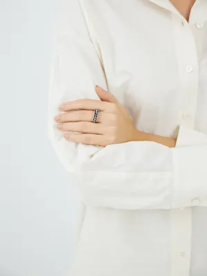 Pearl Scallop Ring - Peacock