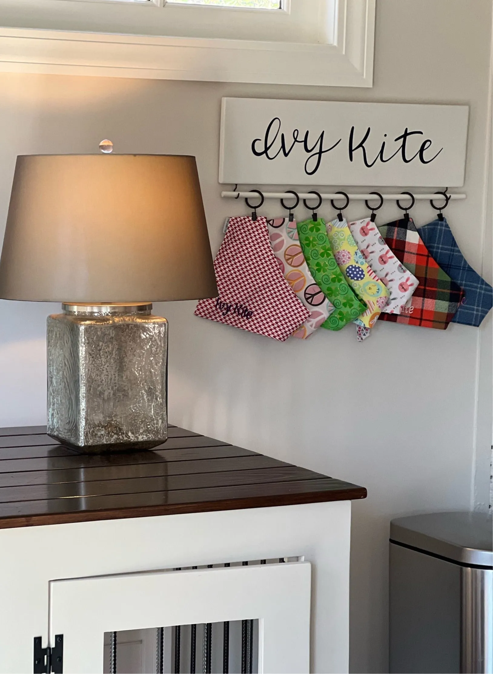Personalized Dog Bandana Hangers - Holds Collars & Leashes too