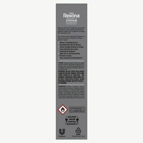 Rexona for Men Clinical Protection Antiperspirant Clean Scent 180ml