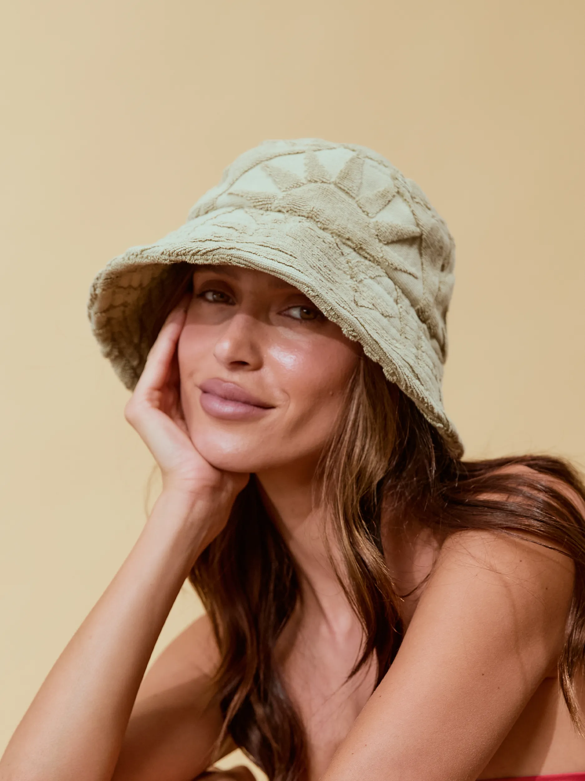 Sundown Towelling Bucket Hat | Sage