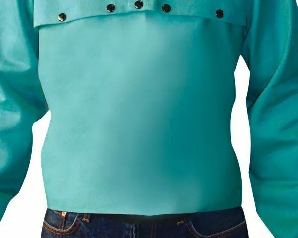 Tillman 6114 14" 9 oz. Green Flame Resistant Cotton Bib